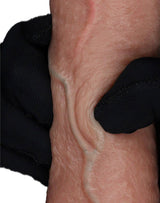 LoveToy - Dubbellaagse siliconen dildo 19,5 cm (Ø 3,7 cm) - Bruin