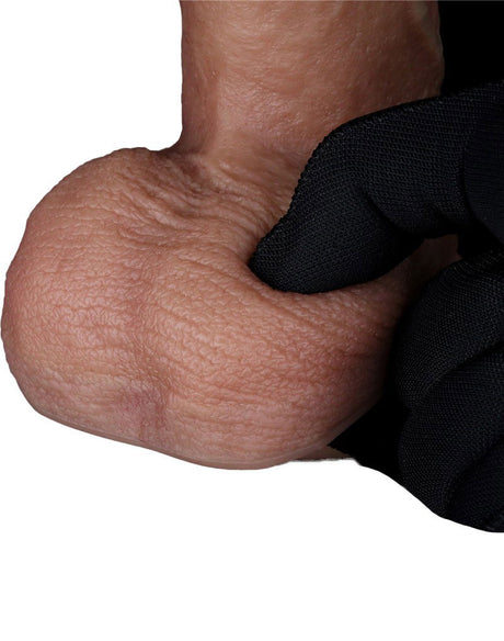 LoveToy - Dubbellaagse siliconen dildo 19,5 cm (Ø 3,7 cm) - Bruin