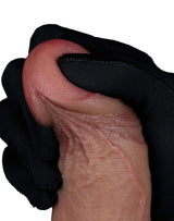 LoveToy - Dubbellaagse siliconen dildo 21,5 cm (Ø 4,2 cm) - Bruin