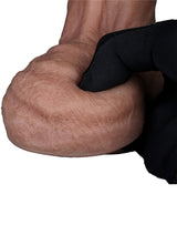 LoveToy - Dubbellaagse siliconen dildo 22 cm (Ø 4,2 cm) - Bruin