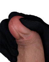 LoveToy - Dubbellaagse siliconen dildo 22 cm (Ø 4,2 cm) - Bruin