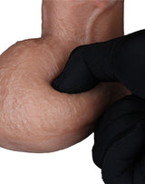 LoveToy - Dubbellaagse siliconen dildo 23,5 cm (Ø 4,3 cm) - Bruin