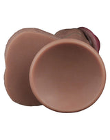 LoveToy - Dubbellaagse siliconen dildo XXL 28 cm (Ø7.4 cm) - Bruin