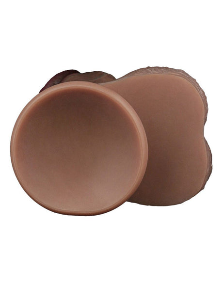 LoveToy - Dubbellaagse siliconen dildo XXL 33 cm (Ø5,5 cm) - Bruin