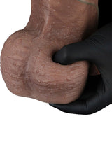 LoveToy - Dubbellaagse siliconen dildo XXL 33 cm (Ø5,5 cm) - Bruin