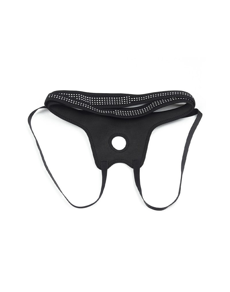 LoveToy - Easy Strap-on Harnas (zonder dildo) - Zwart & Wit