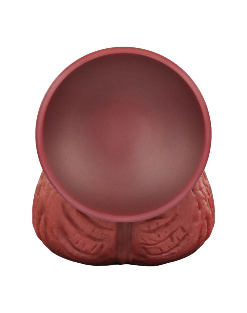 LoveToy - Extreme Dildo met Touw Motief 24 cm - Bruin & Nude