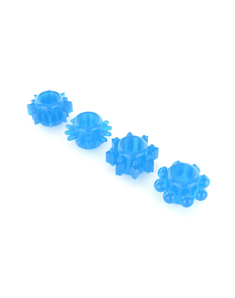 LoveToy - Lumino Play Cock Ring Set van 4 - Glow in the Dark