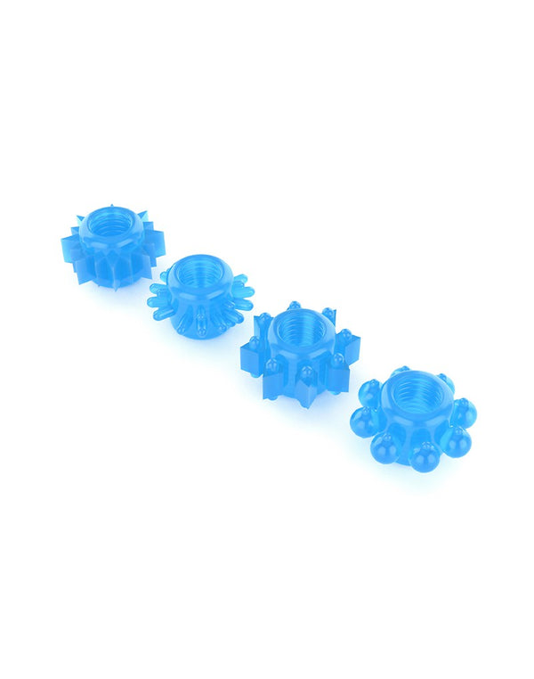 LoveToy - Lumino Play Cock Ring Set van 4 - Glow in the Dark