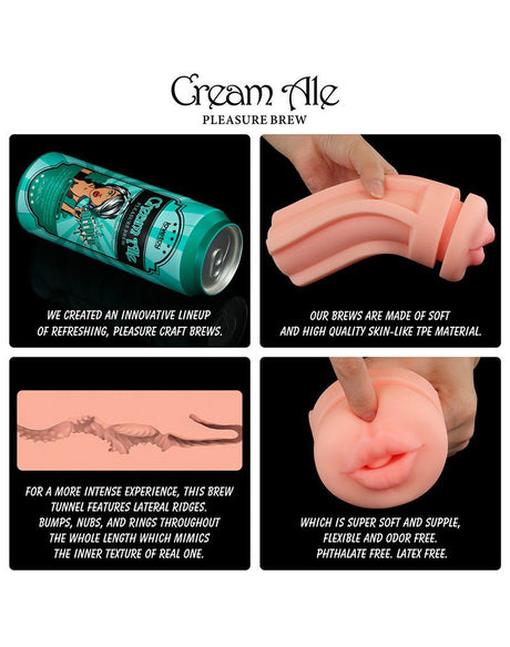 LoveToy - Pleasure Brew Cream Ale Mouth Masturbator - Groen & Nude