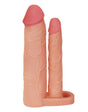 LoveToy - Pleasure X Tender Double Penis Sleeve + 5 cm - Nude