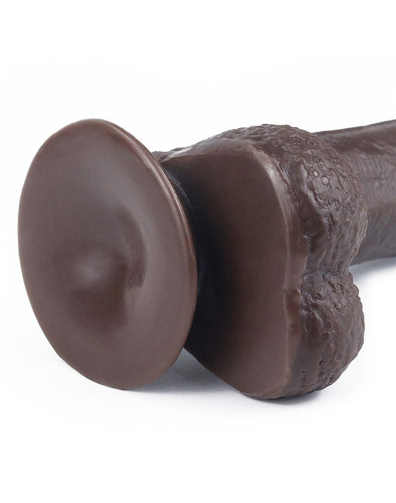 LoveToy - Sliding Skin Dildo 17.5 cm - Zwart