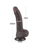 LoveToy - Aftrekbare dildo 19,5 cm (Ø 3,5 cm) - Zwart