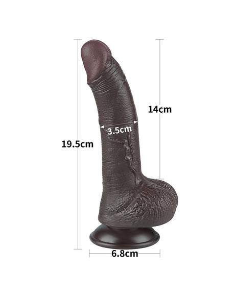 LoveToy - Aftrekbare dildo 19,5 cm (Ø 3,5 cm) - Zwart