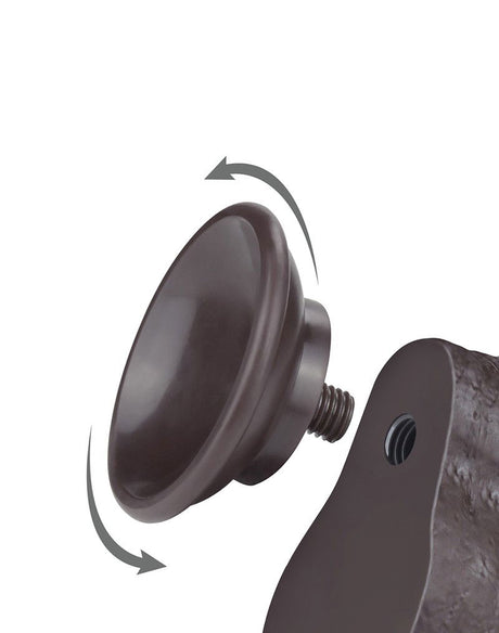 LoveToy - Aftrekbare dildo 19,5 cm (Ø 3,6 cm) - Zwart