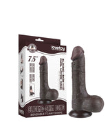 LoveToy - Aftrekbare dildo 19,5 cm (Ø 3,7 cm) - Zwart