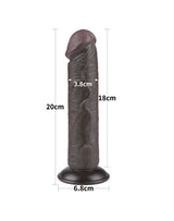 LoveToy - Aftrekbare dildo 20 cm (Ø 3,8 cm) - Zwart