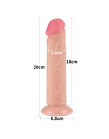 LoveToy - Glijdende Huid Dildo 20 cm (Ø 3.8 cm) - Nude