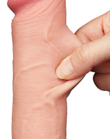 LoveToy - Glijdende Huid Dildo 20 cm (Ø 3.8 cm) - Nude