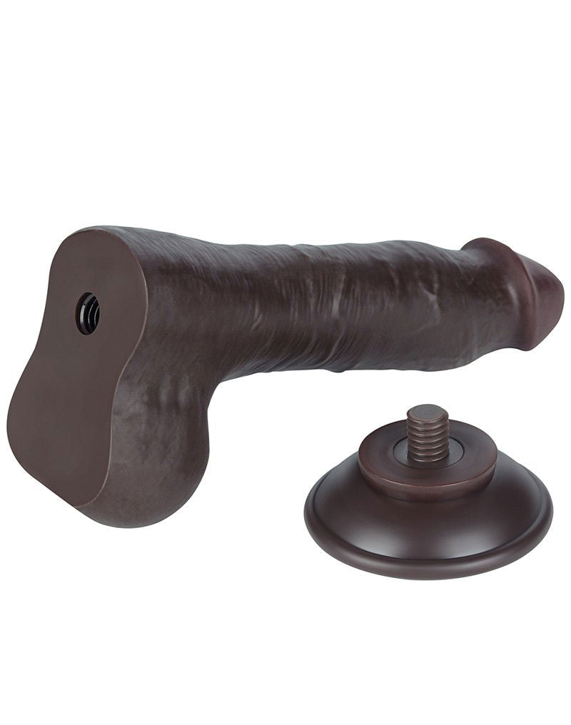 LoveToy - Aftrekbare dildo 20 cm (Ø 3,9 cm) - Zwart