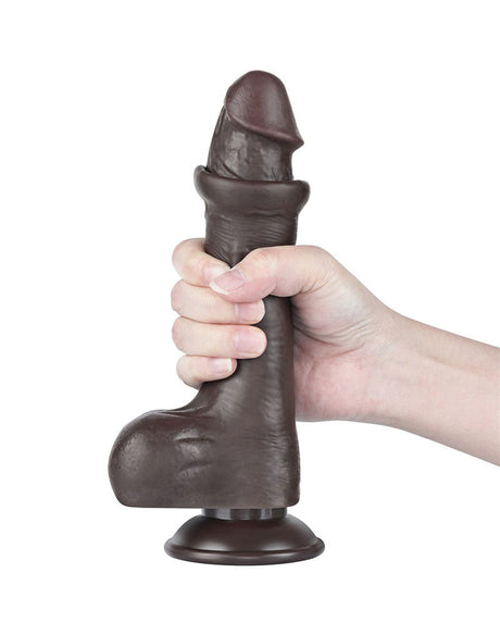 LoveToy - Aftrekbare dildo 20 cm (Ø 3,9 cm) - Zwart