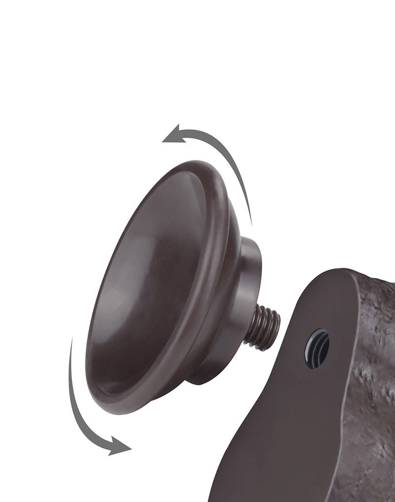 LoveToy - Aftrekbare dildo 20 cm (Ø 3,9 cm) - Zwart