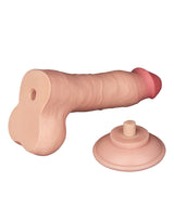 LoveToy - Glijdende Huid Dildo 20 cm (Ø 3.9 cm) - Nude