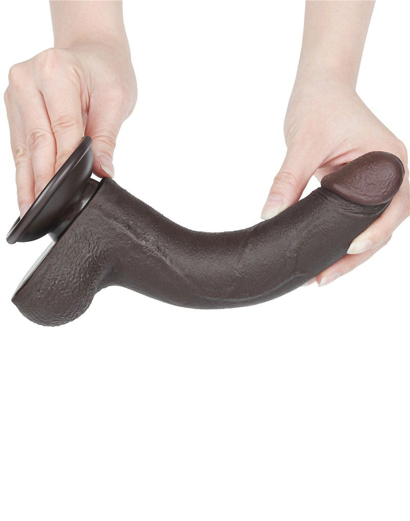 LoveToy - Aftrekbare dildo 20 cm (Ø 4 cm) - Zwart