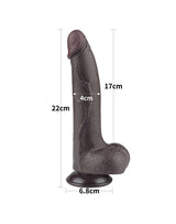 LoveToy - Aftrekbare dildo 20 cm (Ø 4 cm) - Zwart