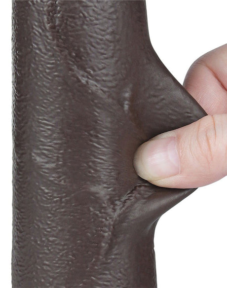 LoveToy - Aftrekbare dildo 20 cm (Ø 4 cm) - Zwart