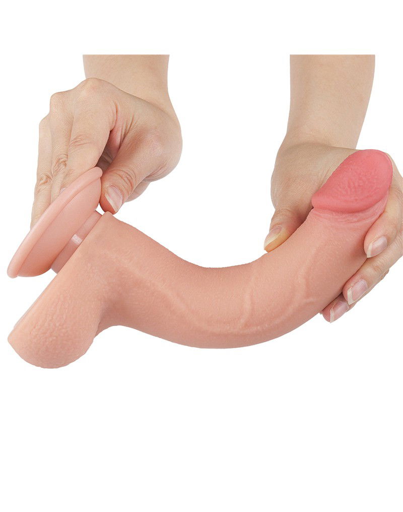 LoveToy - Aftrekbare dildo 20 cm (Ø 4 cm) - Nude