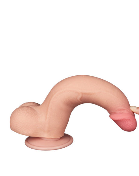 LoveToy - Aftrekbare dildo 20 cm (Ø 4 cm) - Nude