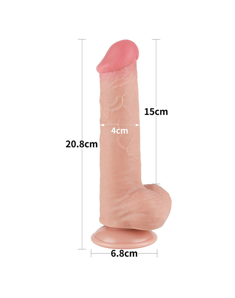 LoveToy - Glijdende Huid Dildo 20.8 cm (Ø 4 cm) - N
