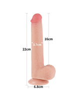 LoveToy - Aftrekbare dildo 22 cm (Ø 3.7 cm) - Nude