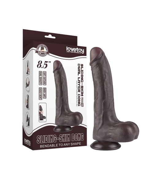 LoveToy - Aftrekbare dildo 22 cm (Ø 4,3 cm) - Zwart