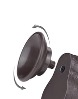 LoveToy - Aftrekbare dildo 22 cm (Ø 4,3 cm) - Zwart