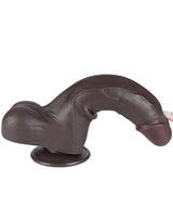 LoveToy - Aftrekbare dildo 22 cm (Ø 4,3 cm) - Zwart