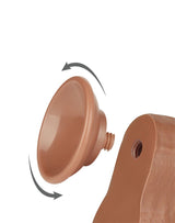 LoveToy - Sliding Skin Dildo 22 cm (Ø 4,3 cm) - Bruin