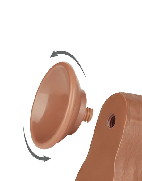 LoveToy - Sliding Skin Dildo 22 cm (Ø 4,3 cm) - Bruin