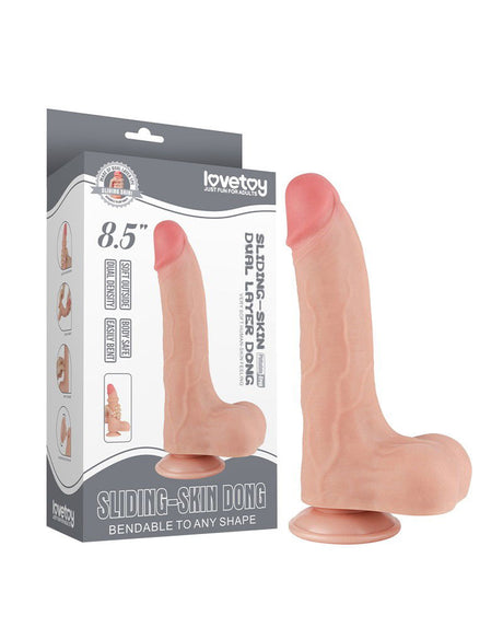 LoveToy - Aftrekbare dildo 22 cm (Ø 4.3 cm) - Nude