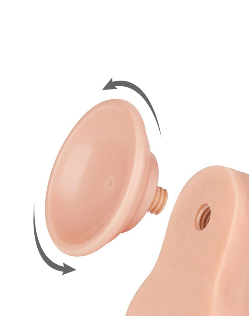 LoveToy - Aftrekbare dildo 22 cm (Ø 4.3 cm) - Nude