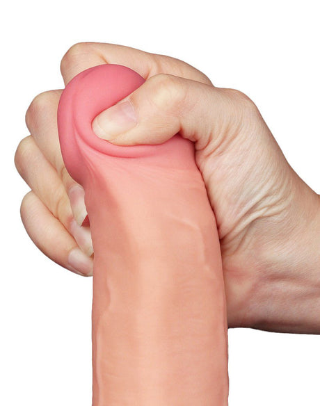 LoveToy - Aftrekbare dildo 22 cm (Ø 4.3 cm) - Nude