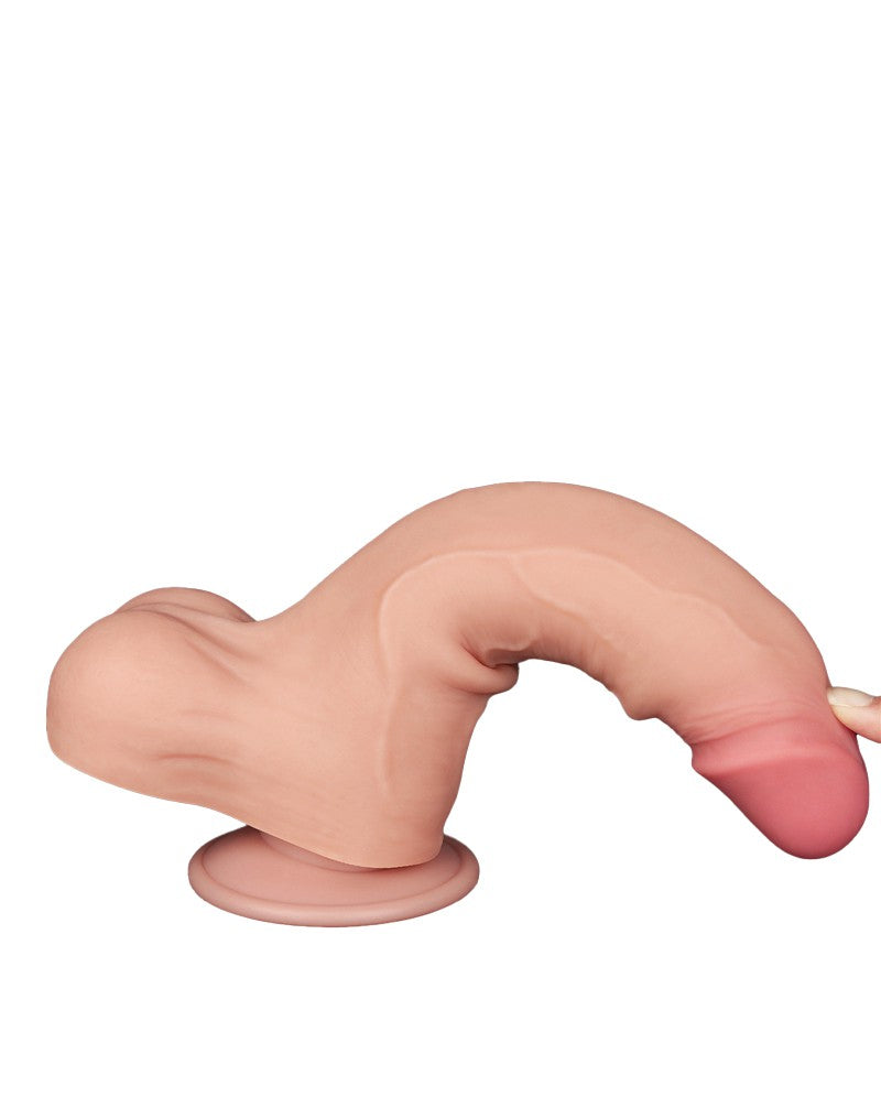 LoveToy - Aftrekbare dildo 22 cm (Ø 4.3 cm) - Nude