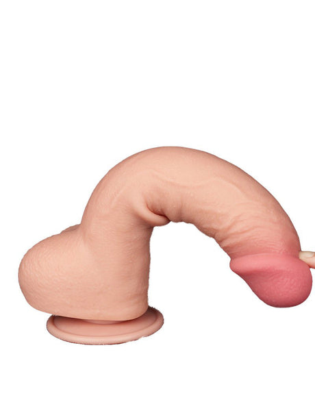 LoveToy - Glijdende Huid Dildo 24 cm (Ø 4.3 cm) - Nude