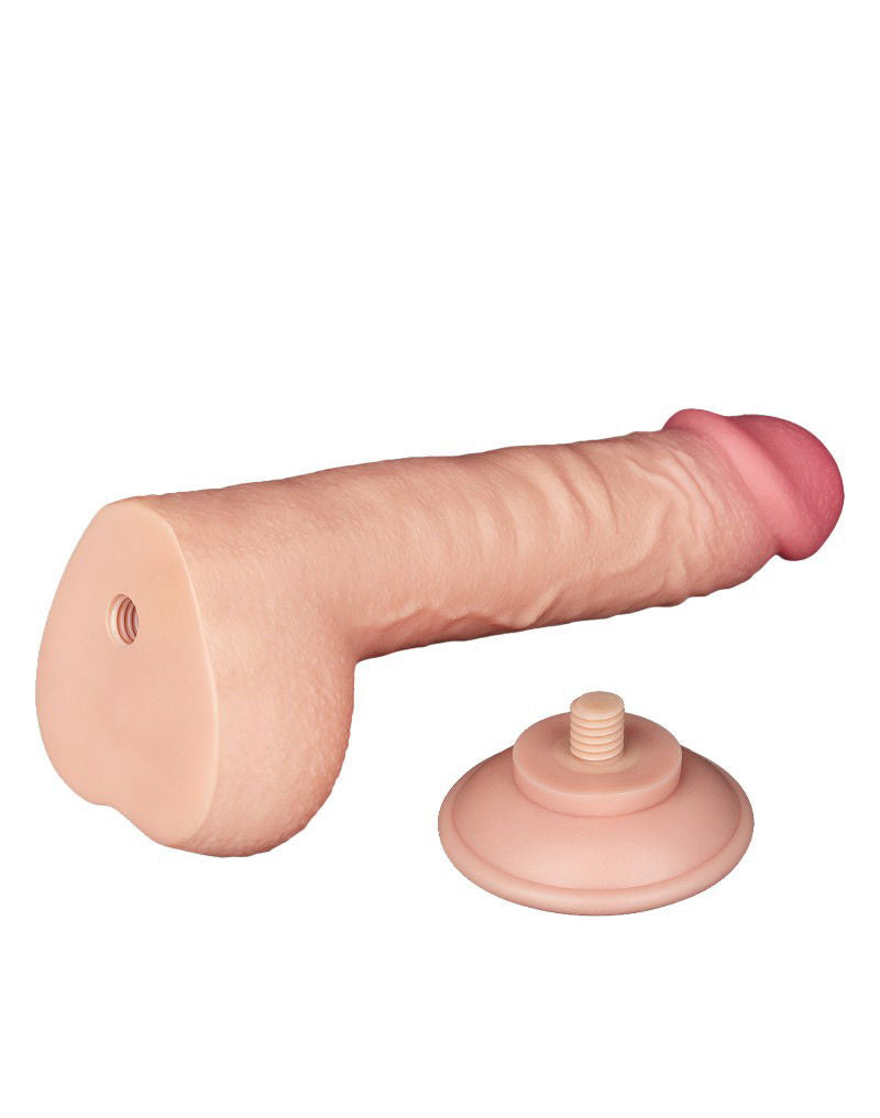 LoveToy - Glijdende Huid Dildo 24 cm (Ø 4.3 cm) - Nude