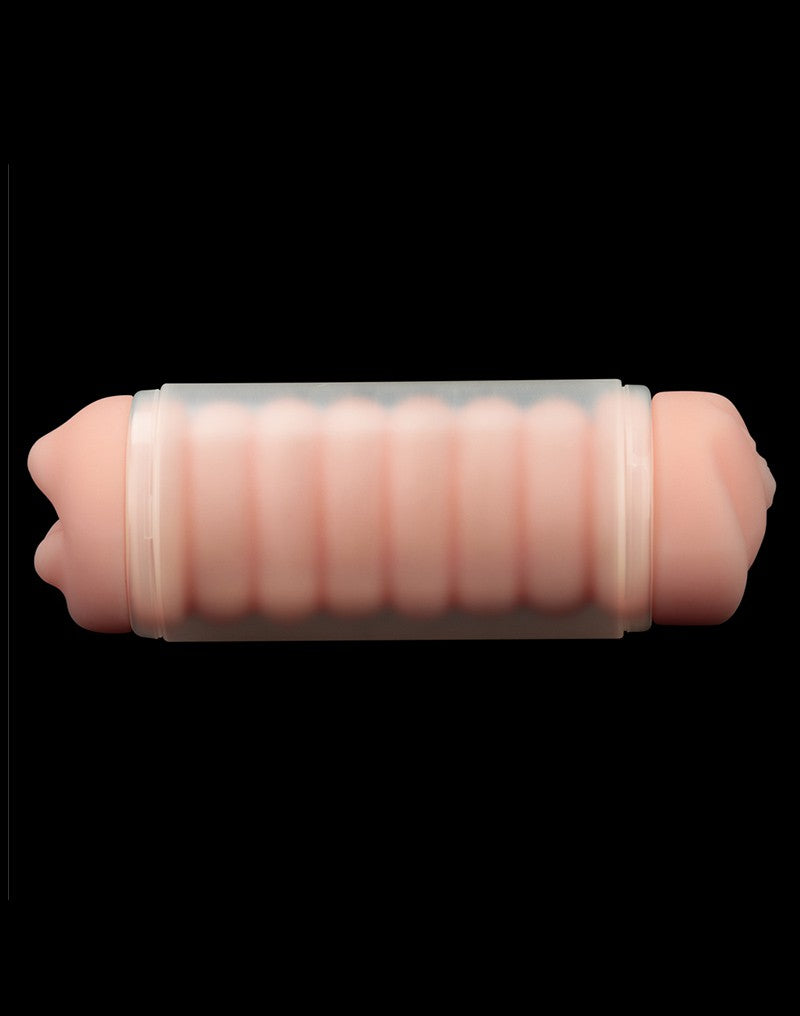LoveToy - Virgin-Skin Blowout Double Side Stroker - Vagina and Mouth