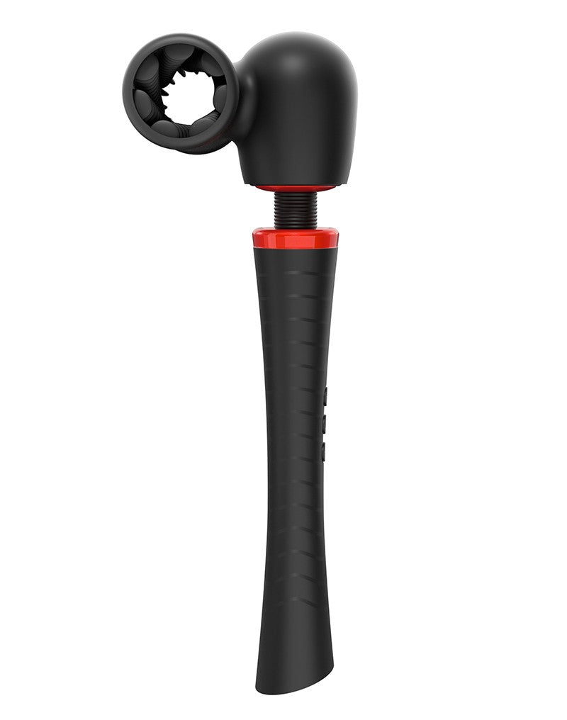 Man.Wand - Man.Wand Xtreme - Wand Vibrator met opzetstukken - Zwart