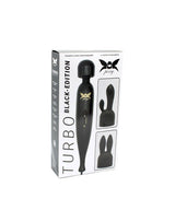Pixey - Pixey Turbo - Wand Vibrator met 2 Opzetstukken - Zwart