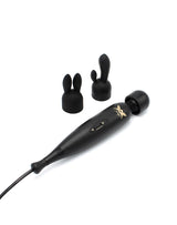 Pixey - Pixey Turbo - Wand Vibrator met 2 Opzetstukken - Zwart