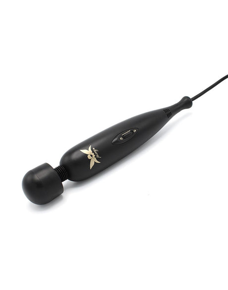 Pixey - Pixey Turbo - Wand Vibrator met 2 Opzetstukken - Zwart